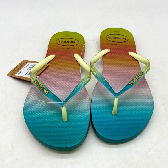 Havaianas Slim Gradient Sunset Flip Flops Women's Size 11/12 - Men's 9/10 - Picture 1 of 7